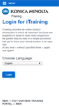 Mobile Screenshot of itraining.konicaminolta.eu